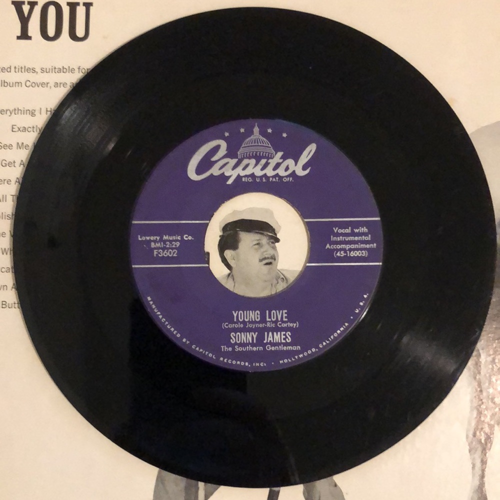 Sonny James You're The Reason I'm In Love Vinyl 45 Record '56